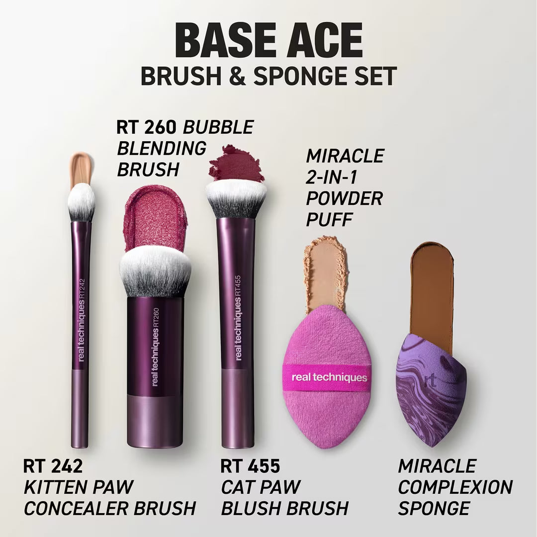 Base Ace Makeup Brush & Sponge (Kit o Set)