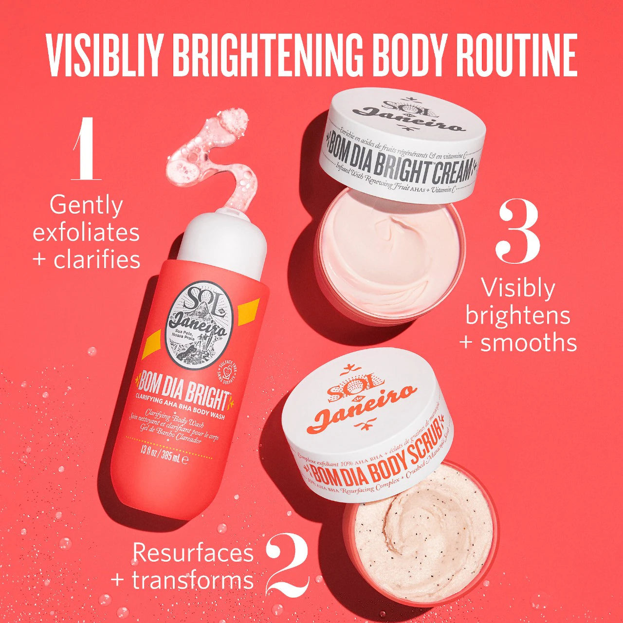 Bom Dia Bright Visibly Brightening and Smoothing Body Cream with Vitamin C