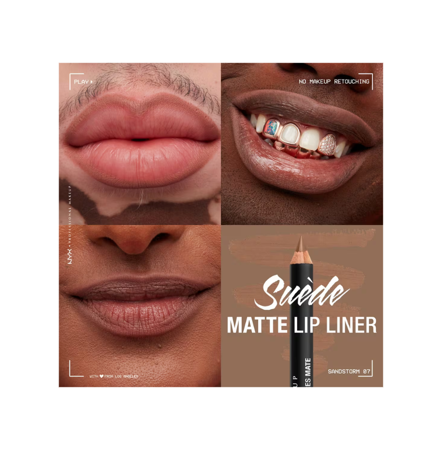 Suede Matte Lip Liner Velvet Soft Vegan (Delineador de Labios)