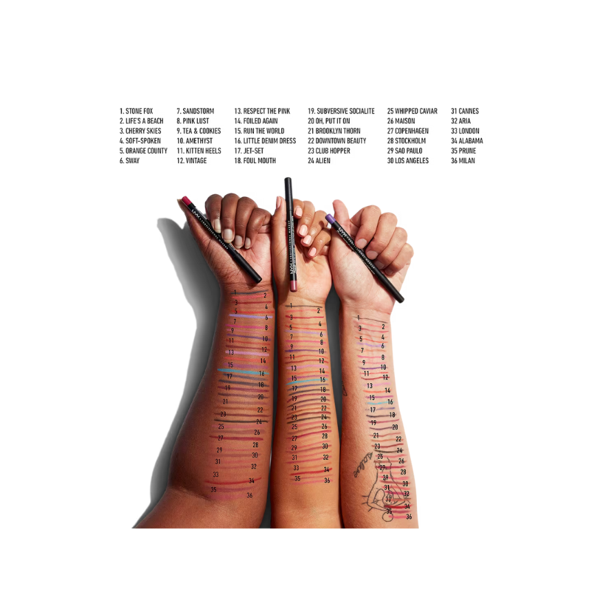 Suede Matte Lip Liner Velvet Soft Vegan (Delineador de Labios)