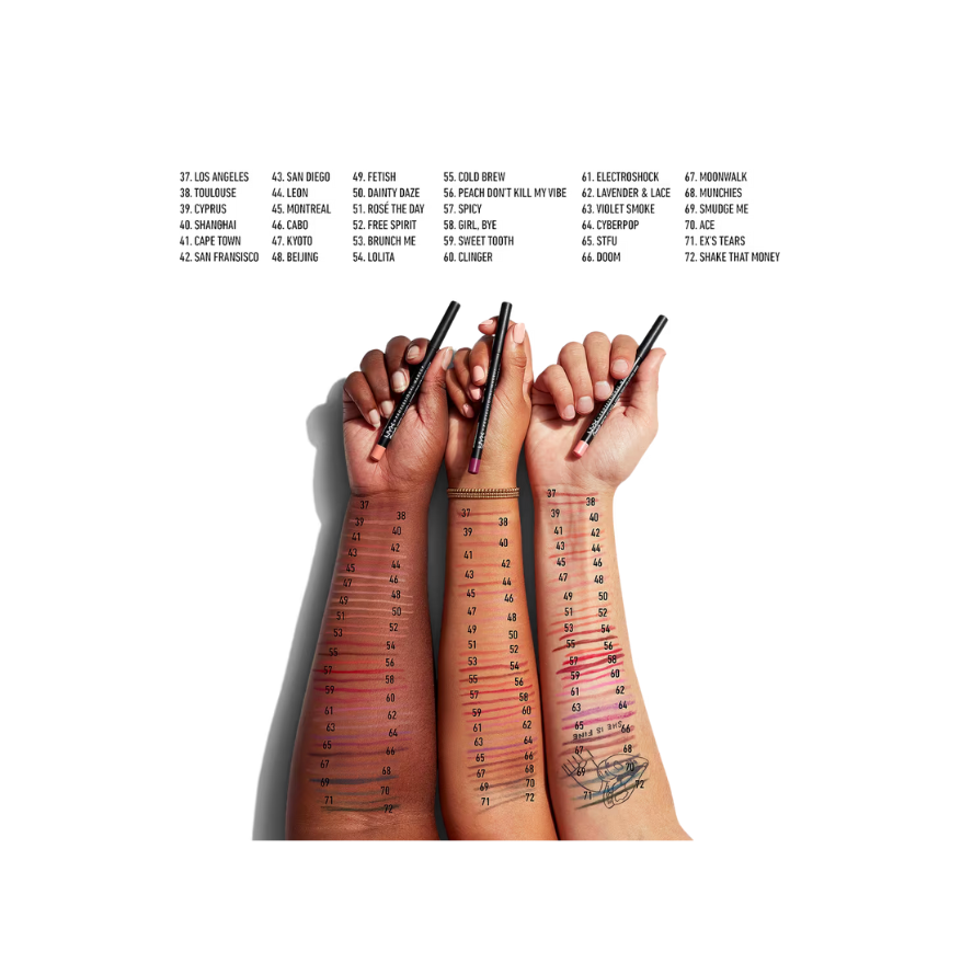 Suede Matte Lip Liner Velvet Soft Vegan (Delineador de Labios)