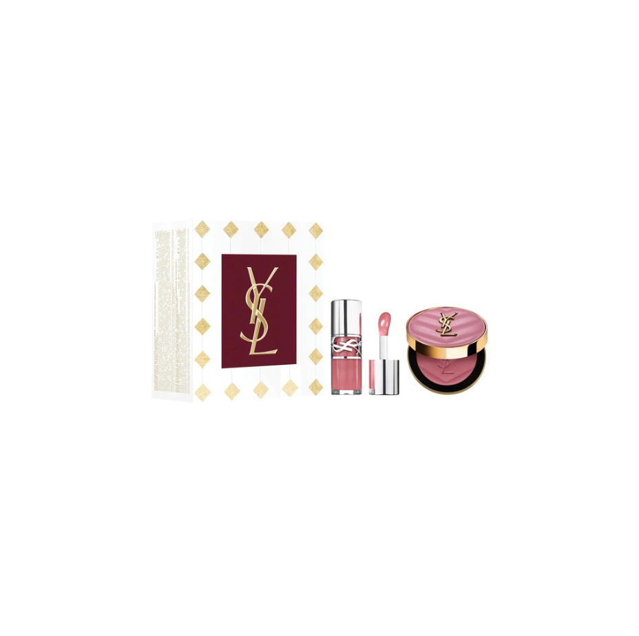 YSL Iconic Pink Lip Gloss & Blush Gift (Kit o Set)